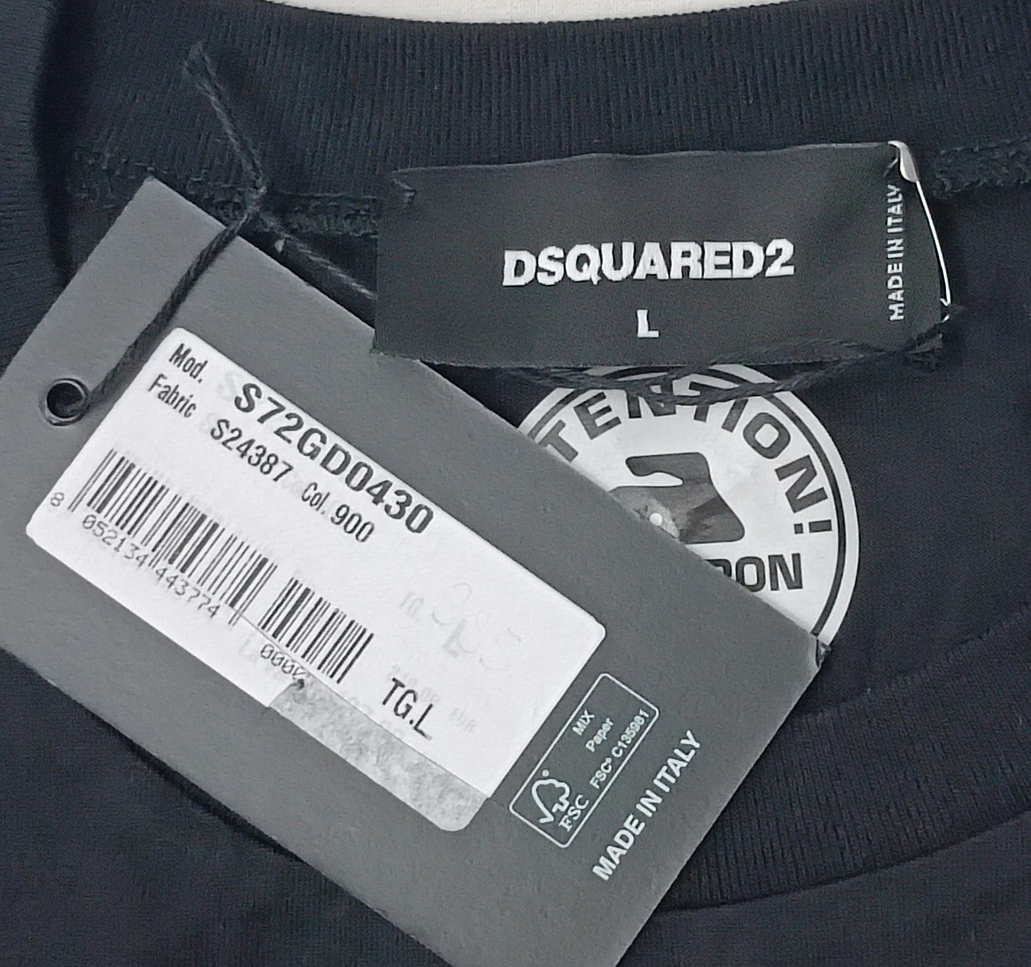 (L) DSQUARED2 Back On The Planet Tee тениска