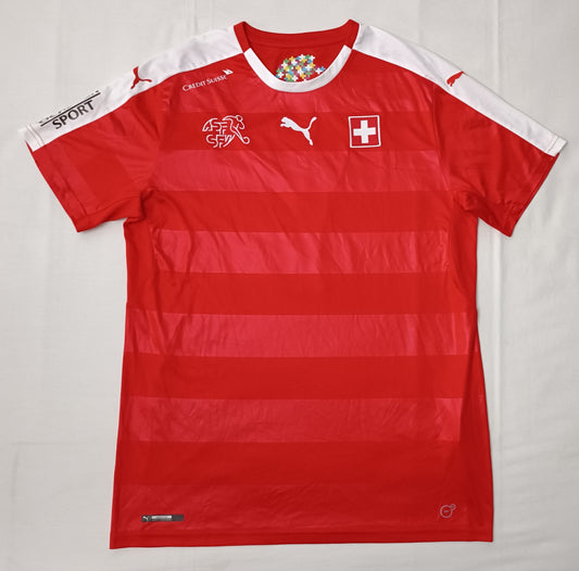 (L) Puma Switzerland #5 Home Jersey тениска