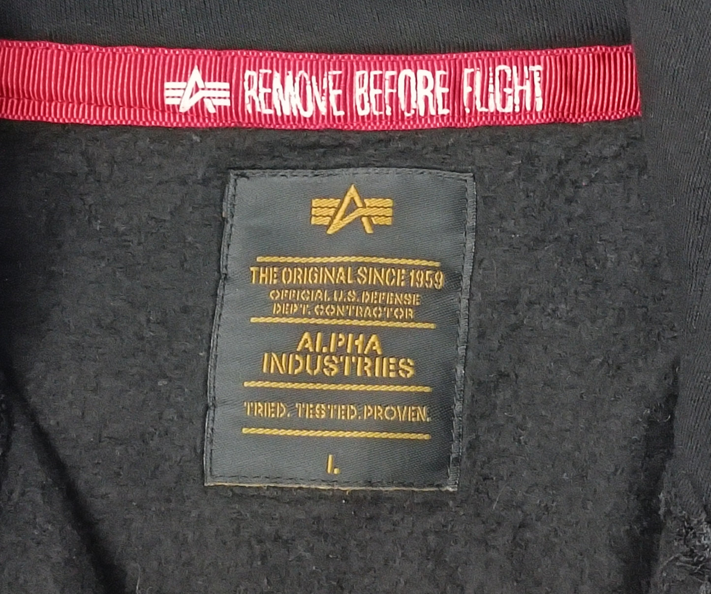 (L) Alpha Industries Hoodie Sweatshirt горнище
