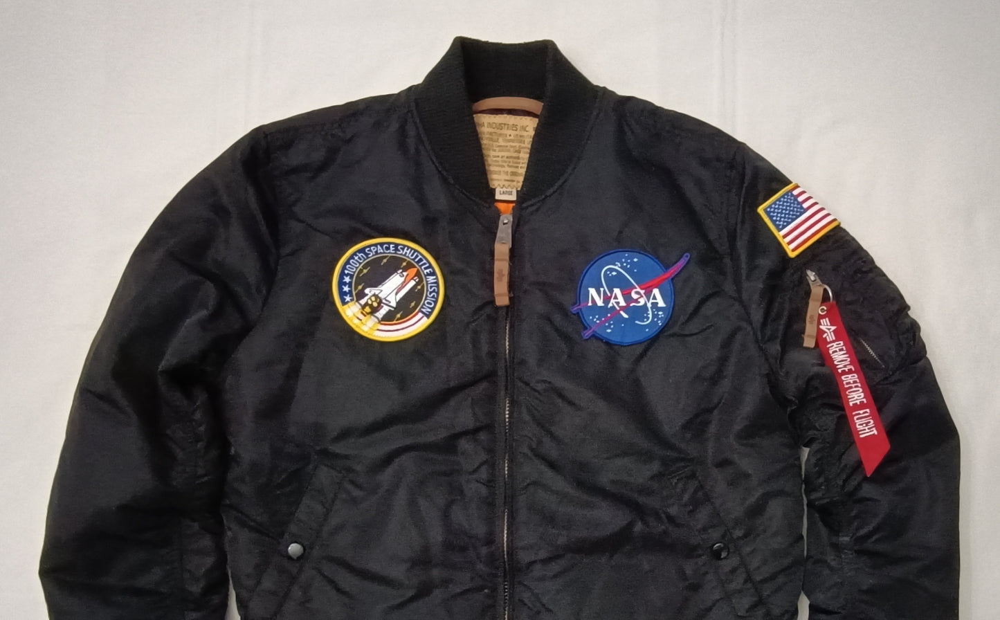(L) Alpha Industries NASA Bomber Jacket яке