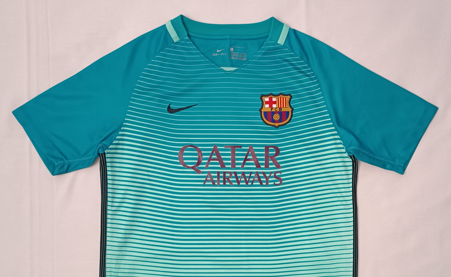 (ДЕТСКО) (Ръст 147-158см) Nike DRI-FIT FC Barcelona #8 Iniesta 3rd Jersey тениска