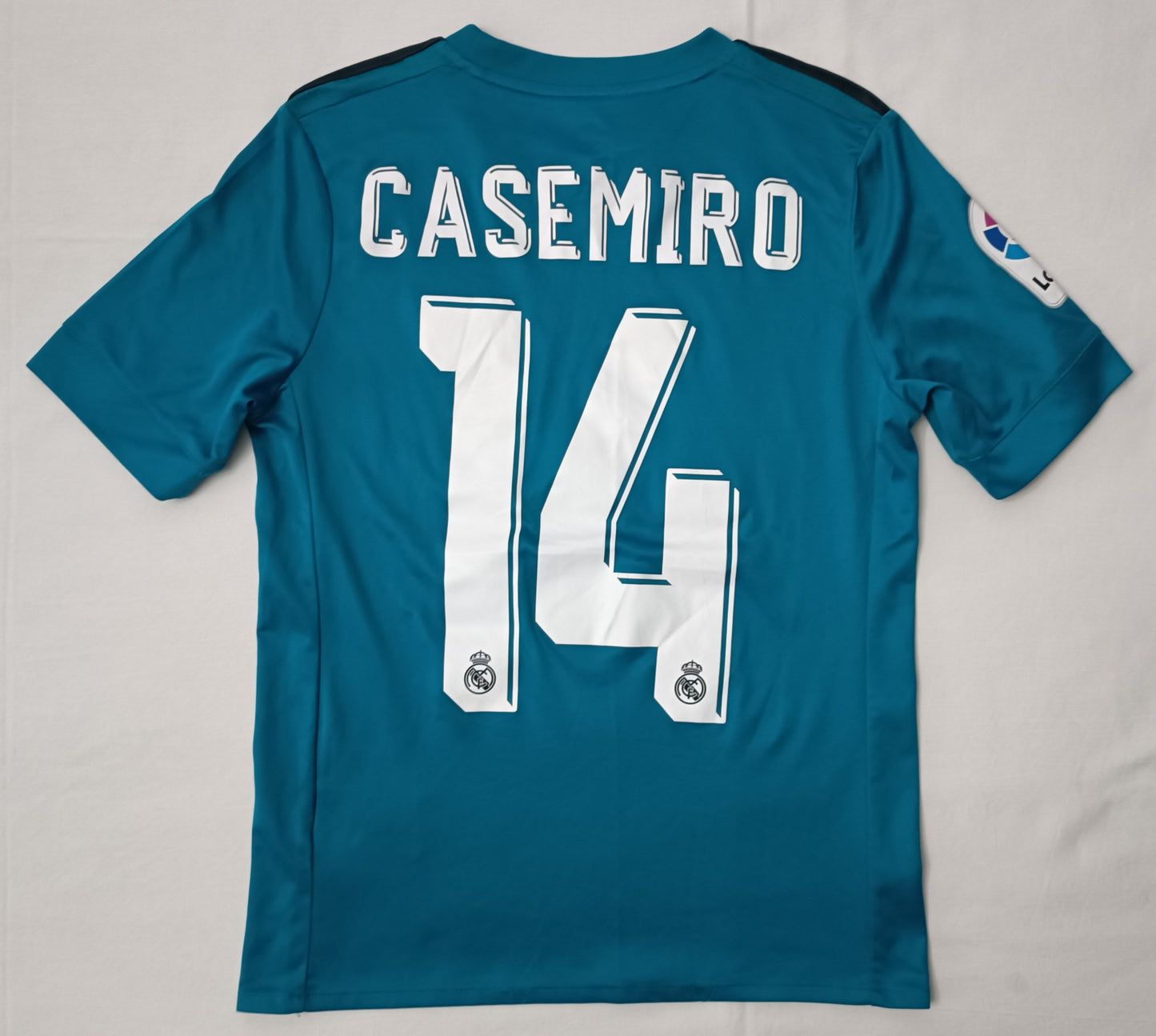 (ДЕТСКО) (Ръст 140-152см) Adidas Real Madrid #14 Casemiro 2017/18 Third Jersey тениска