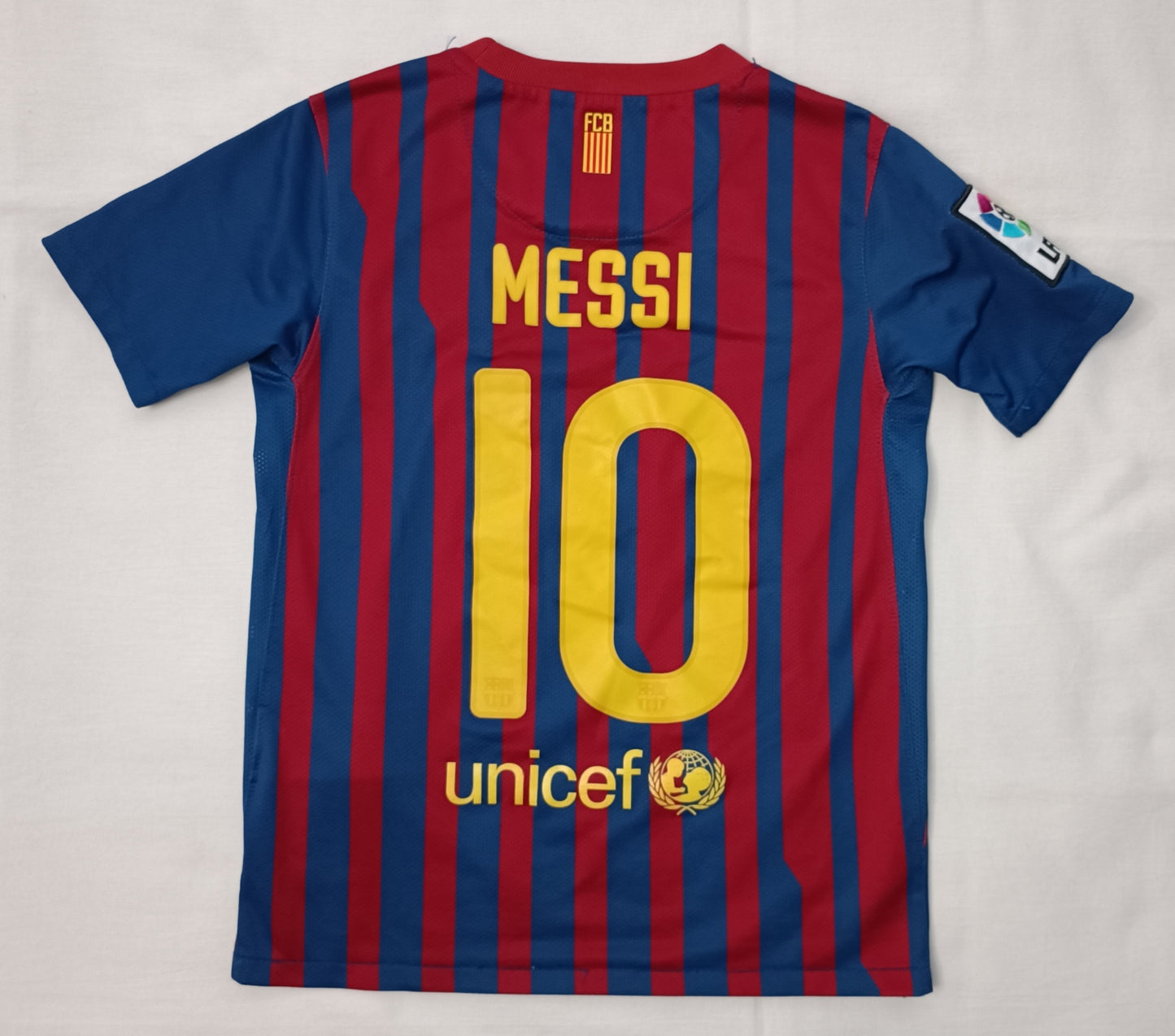 (ДЕТСКО) (Ръст 128-140см) Nike DRI-FIT Barcelona #10 Messi Home Jersey тениска