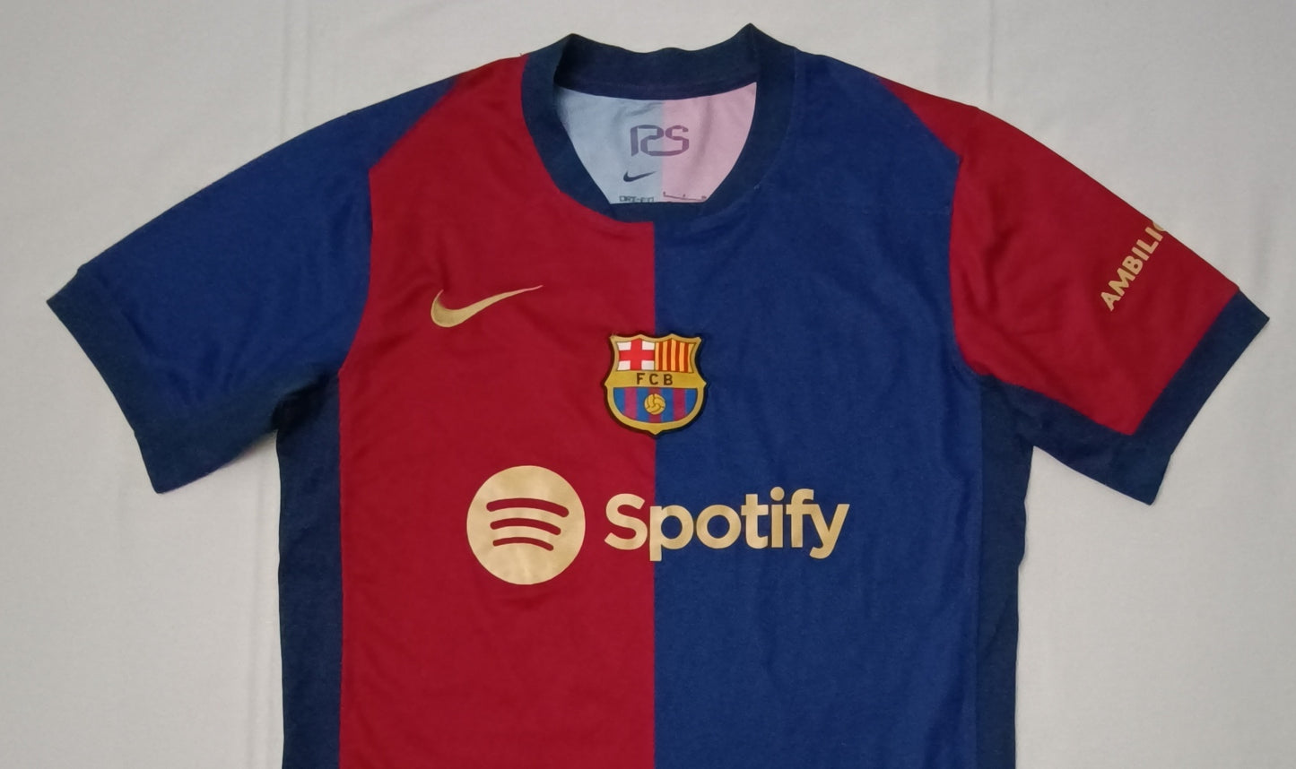 (S) Nike DRI-FIT FC Barcelona #19 Lamine Yamal 2024/25 Home Jersey тениска