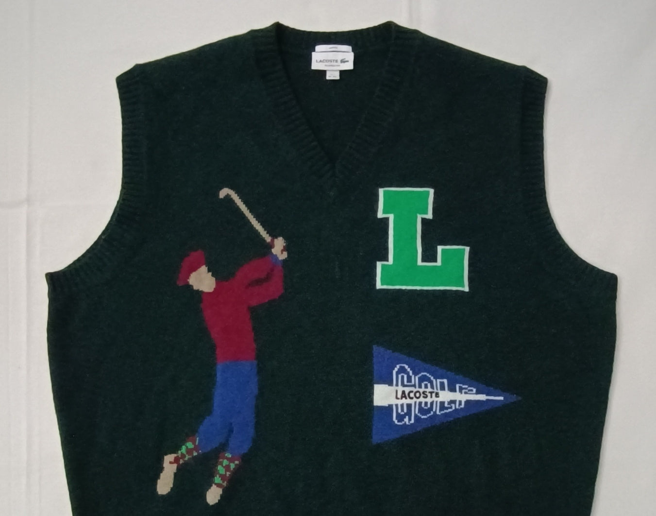 (2XL) Lacoste Sweater Wool Pullover вълнен пуловер