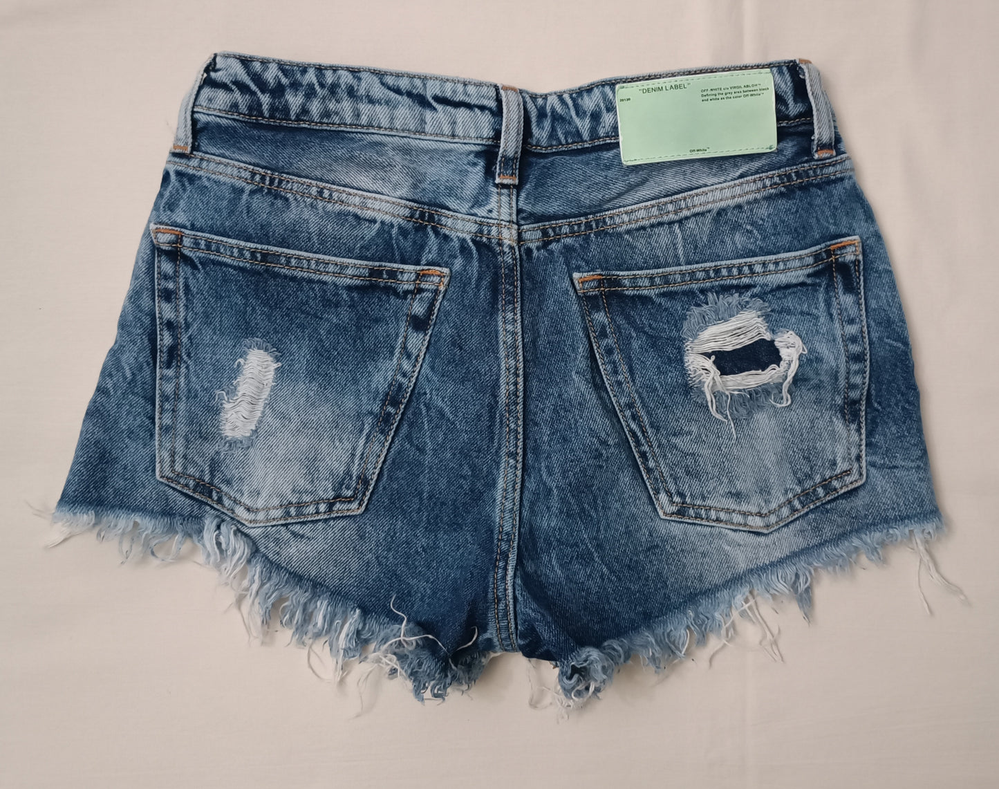 (ДАМСКО) (S) Off-White Shorts къси дънкови панталонки