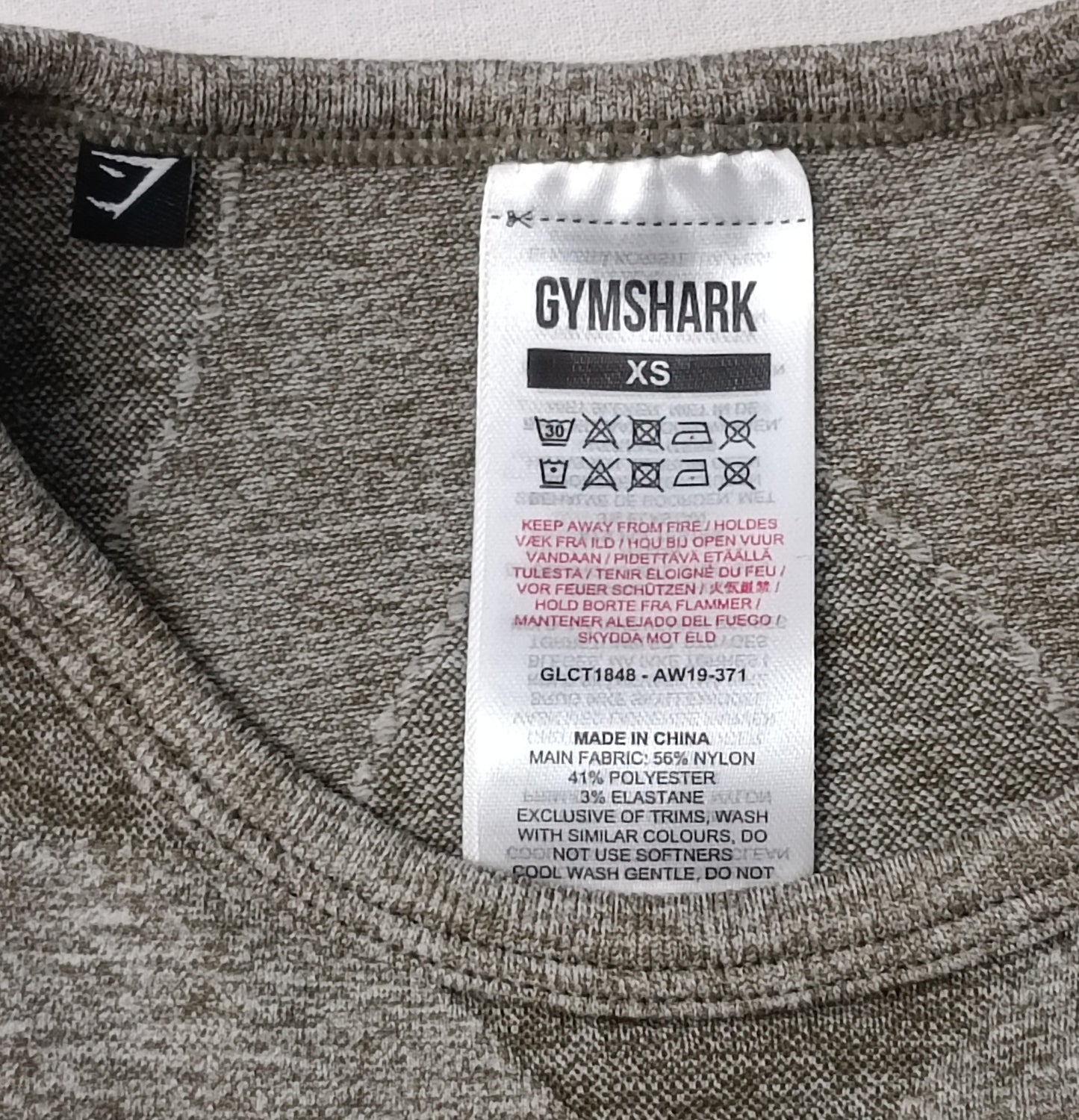 (ДАМСКО) (XS) Gymshark Seamless Cropped Long Sleeve блуза